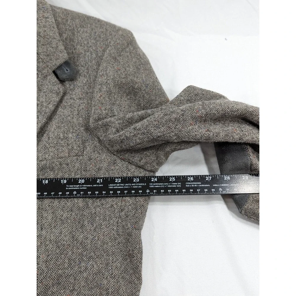 46L Farah Elbow Patch Mens Wool Tweed‎ Ranch Western 2 Button Blazer Sport Coat